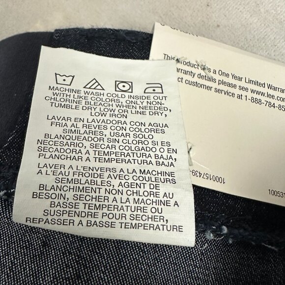 Lee Womens Denim Comfort Waistband 6 Inch Fresno Shorts Size 10 Stretch Blue - Picture 8 of 12